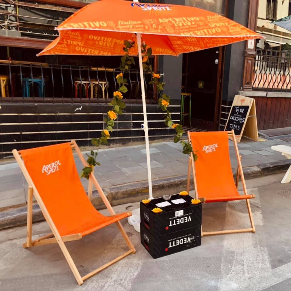 Aperol Spritz Chairs for Rental - Cocktails With Mario Aperol Spritz Chairs for Rental
