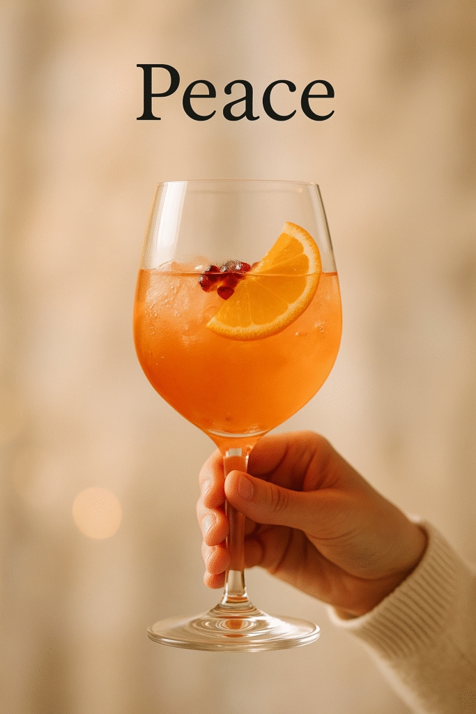 Raising a glass for peace